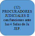 (12) PROCURADORES JUDICIALES II con funciones ante las 4 Salas de Ja JEP.