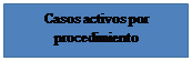 Cuadro de texto: Casos activos por procedimiento